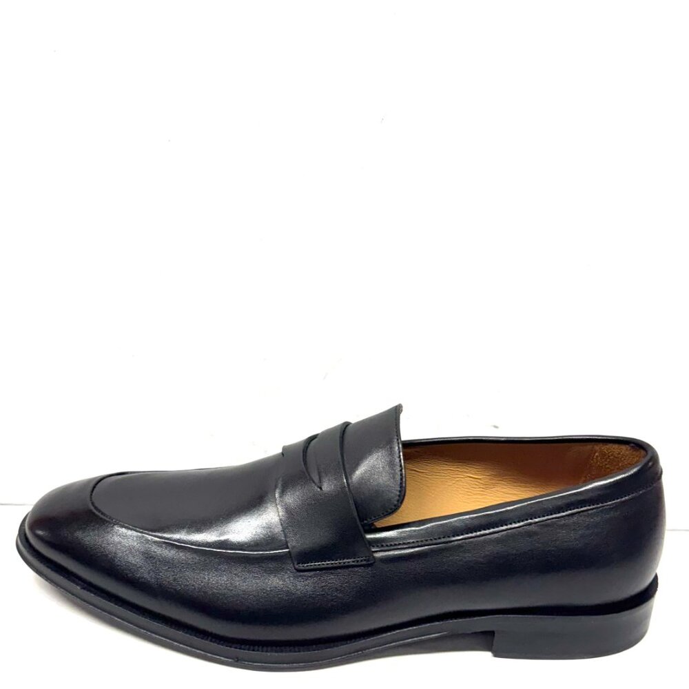 BRUNO MAGLI MEN'S MAIOCO PENNY LEATHER SLIP ON LOAFER SHOES BLACK SIZE 11.5 W - Picture 5 of 6